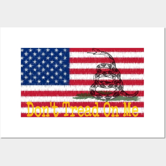 America, Don't Tread On Me Wall Art by ValinaMoonCreations